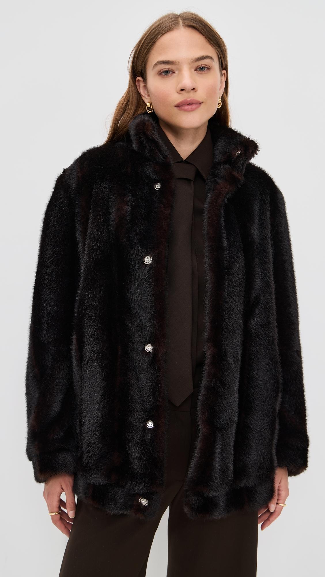 Faux Fur Sports Jacket by MM6 MAISON MARGIELA