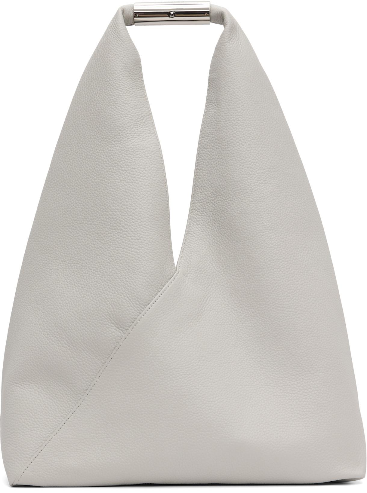 Gray Jewel Handle Classic Tote by MM6 MAISON MARGIELA