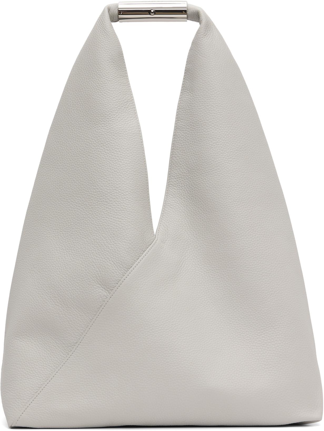 Gray Jewel Handle Classic Tote by MM6 MAISON MARGIELA