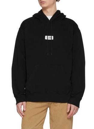 Logo Tag Cotton Hoodie by MM6 MAISON MARGIELA