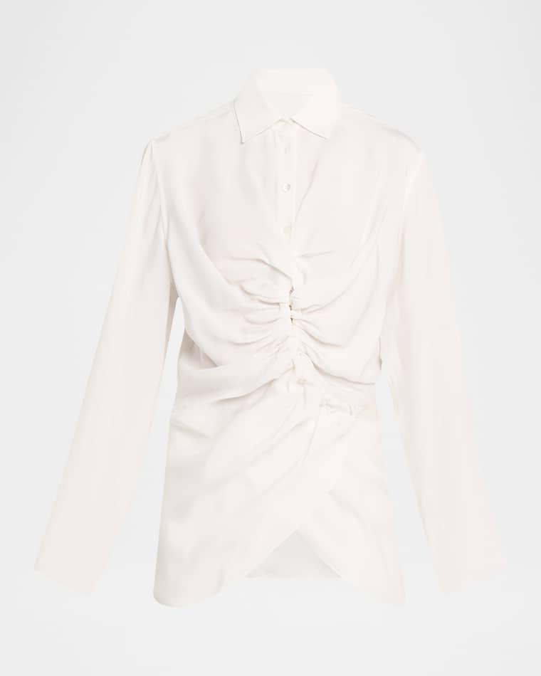 Long-Sleeve Drawstring Shirt by MM6 MAISON MARGIELA