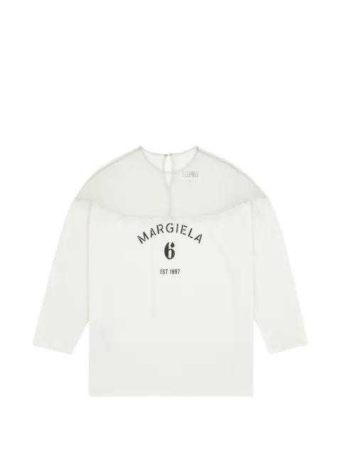 Long Sleeve Heavy Cotton Jersey Tee by MM6 MAISON MARGIELA