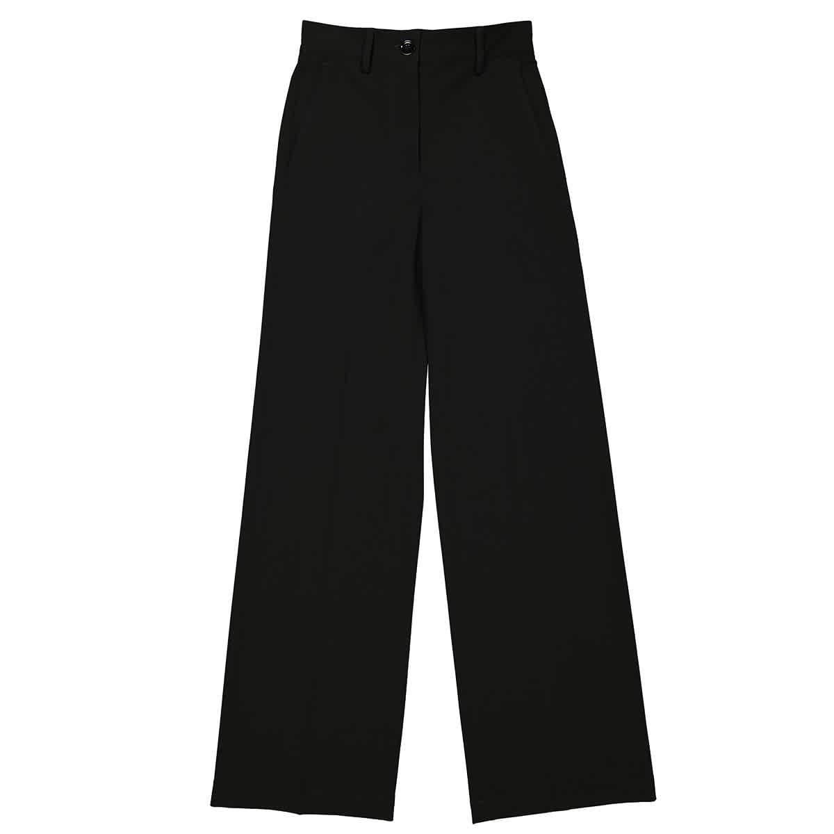 MM6 Ladies Black Wide-Leg Tailored Trousers by MM6 MAISON MARGIELA