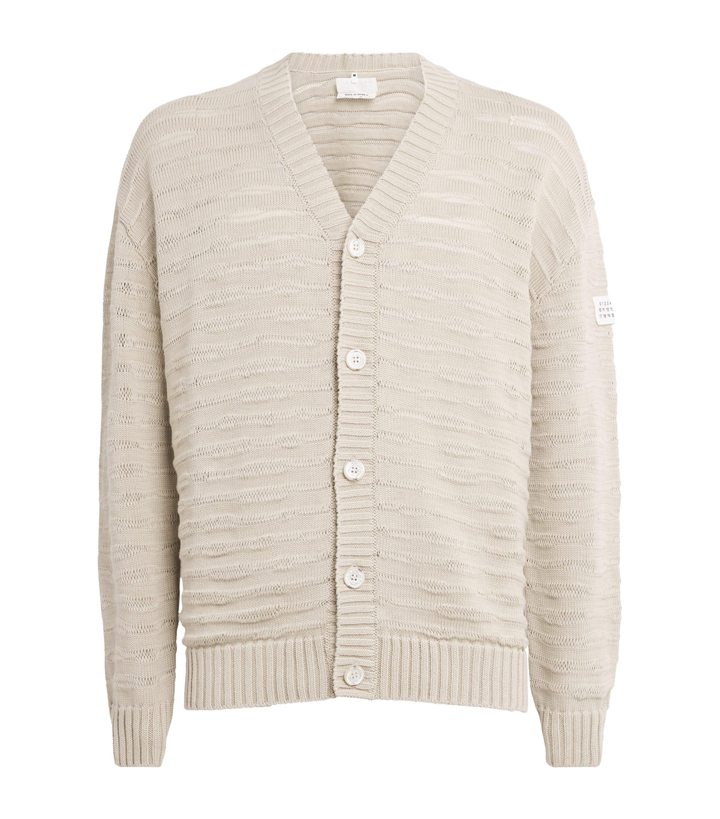 MM6 Maison Margiela Cotton Loose Rib Cardigan by MM6 MAISON MARGIELA
