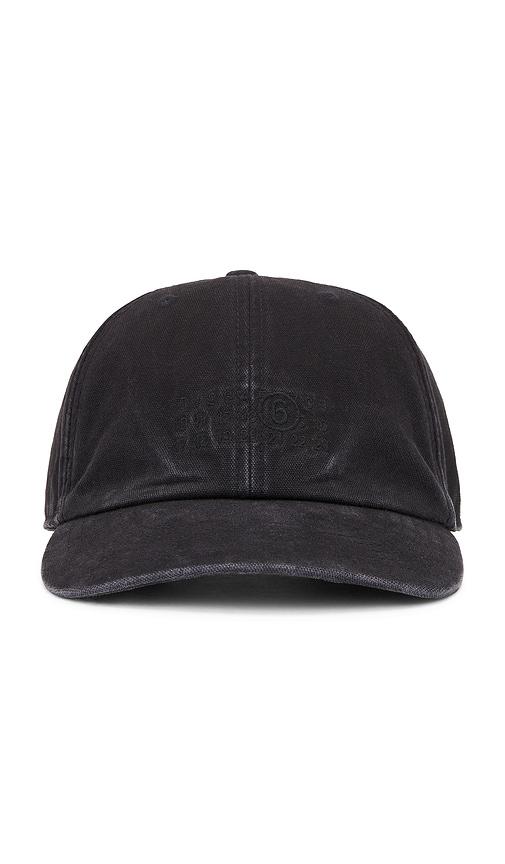 MM6 Maison Margiela Dad Hat in Black by MM6 MAISON MARGIELA