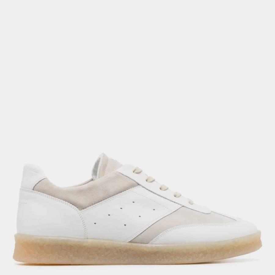 MM6 Maison Margiela Mens Leather Lace-Up Sneakers by MM6 MAISON MARGIELA