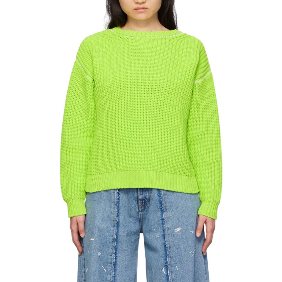 MM6 Ribbed Knit Crew Neck Sweater by MM6 MAISON MARGIELA