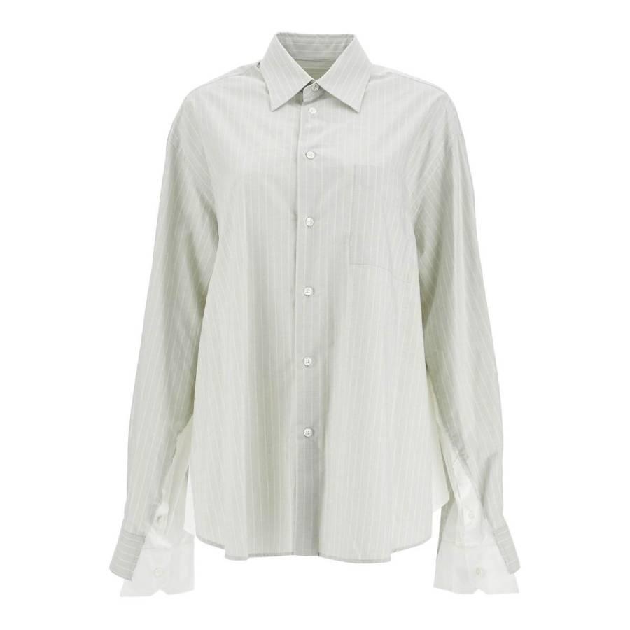 MM6 Striped Oversized Long-Sleeved Shirt by MM6 MAISON MARGIELA