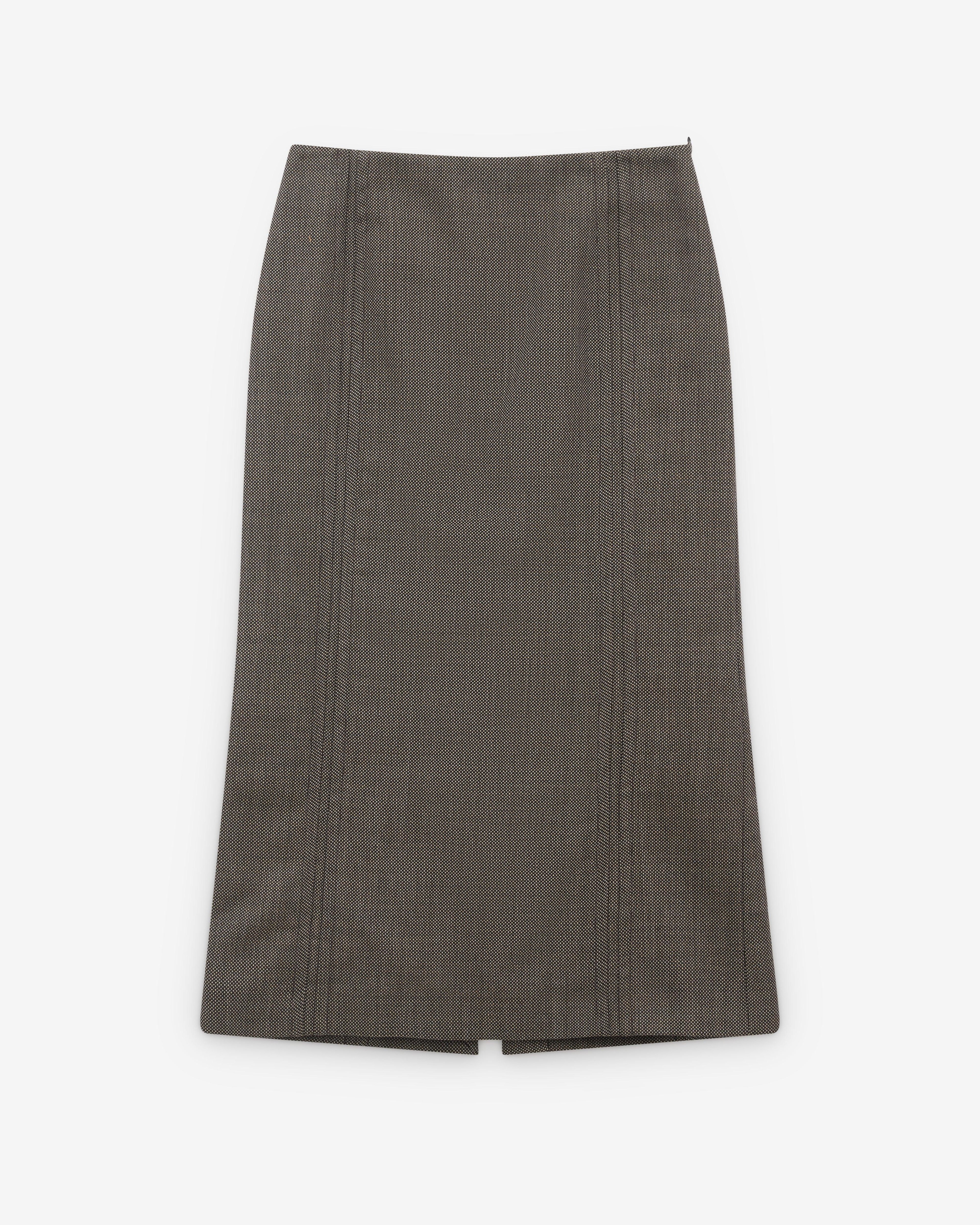 MM6 - Women's Light Tweed Midi Skirt - (Beige) by MM6 MAISON MARGIELA
