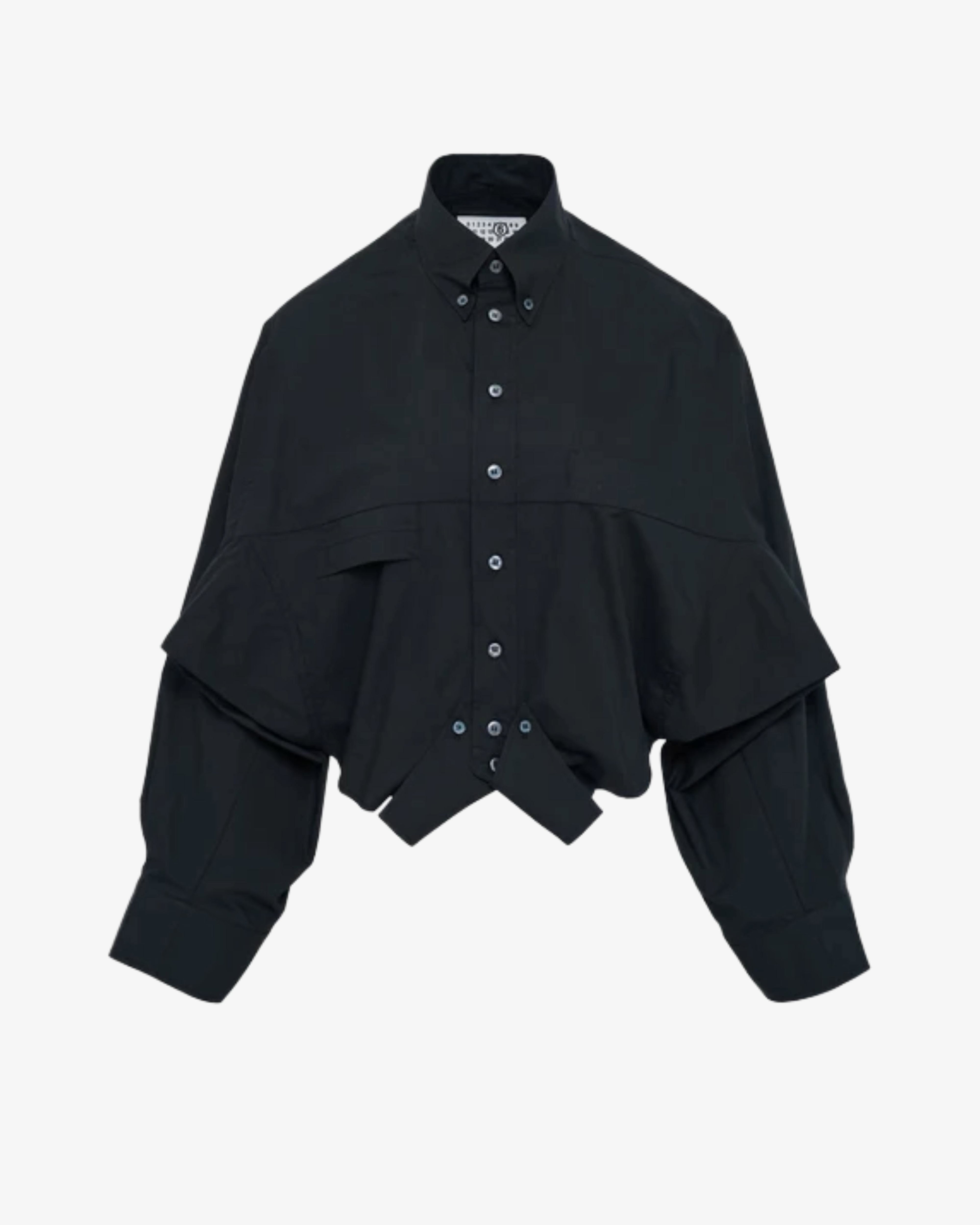 MM6 - Women's Long Sleeved Shirt - (Black) by MM6 MAISON MARGIELA