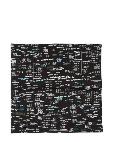 Numbers-print scarf by MM6 MAISON MARGIELA