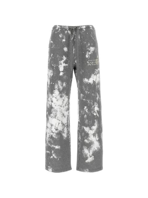 Numeric Signature paint-splatter cotton track pants by MM6 MAISON MARGIELA