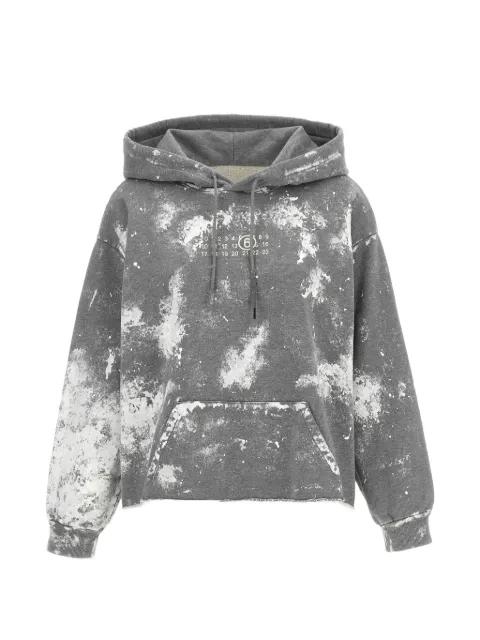 Numeric Signature paint-splatter hoodie by MM6 MAISON MARGIELA