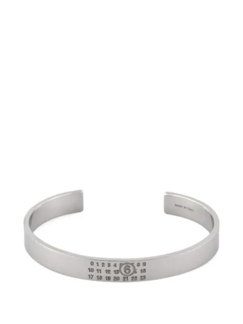 Numerical Logo-engraved open-cuff bracelet by MM6 MAISON MARGIELA
