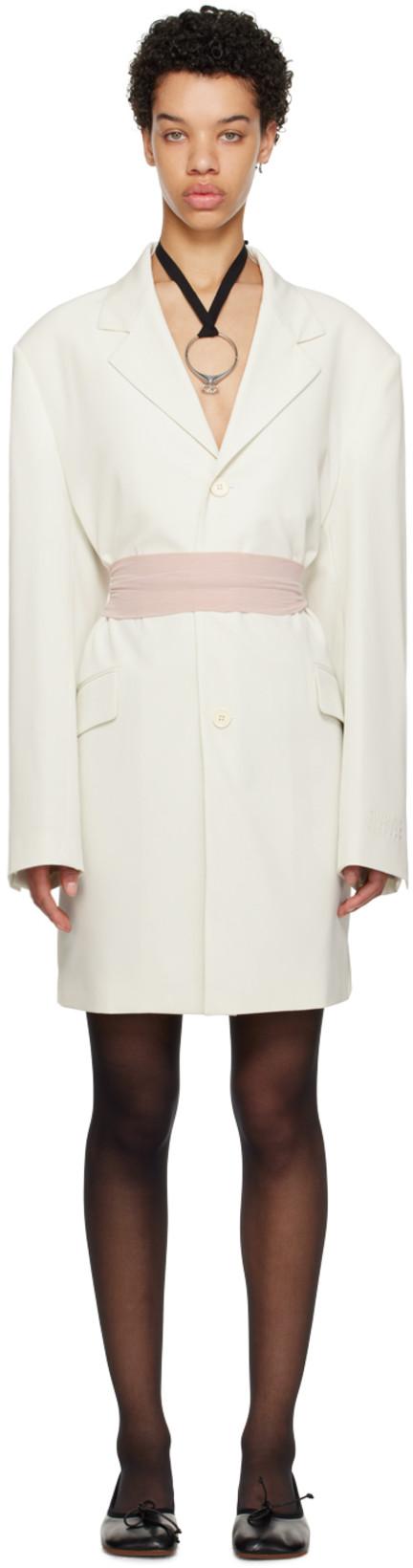 Off-White Button Coat by MM6 MAISON MARGIELA