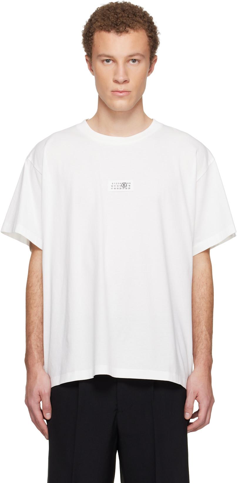 Off-White Numeric Cotton T-shirt by MM6 MAISON MARGIELA
