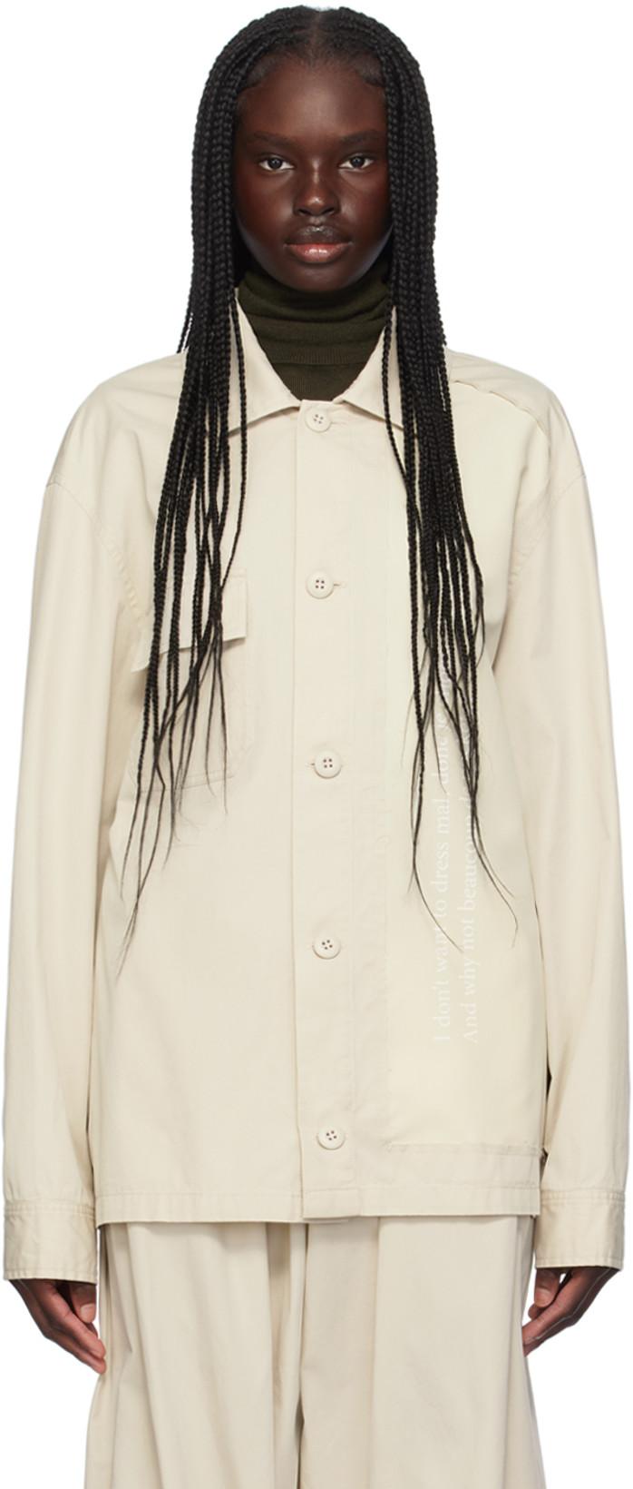 Off-White Paneled Jacket by MM6 MAISON MARGIELA