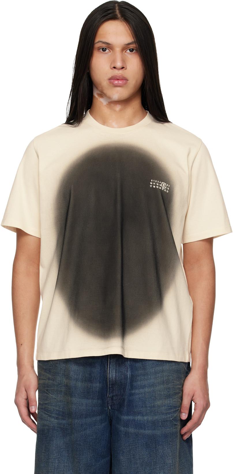Off-White Spray Print T-shirt by MM6 MAISON MARGIELA