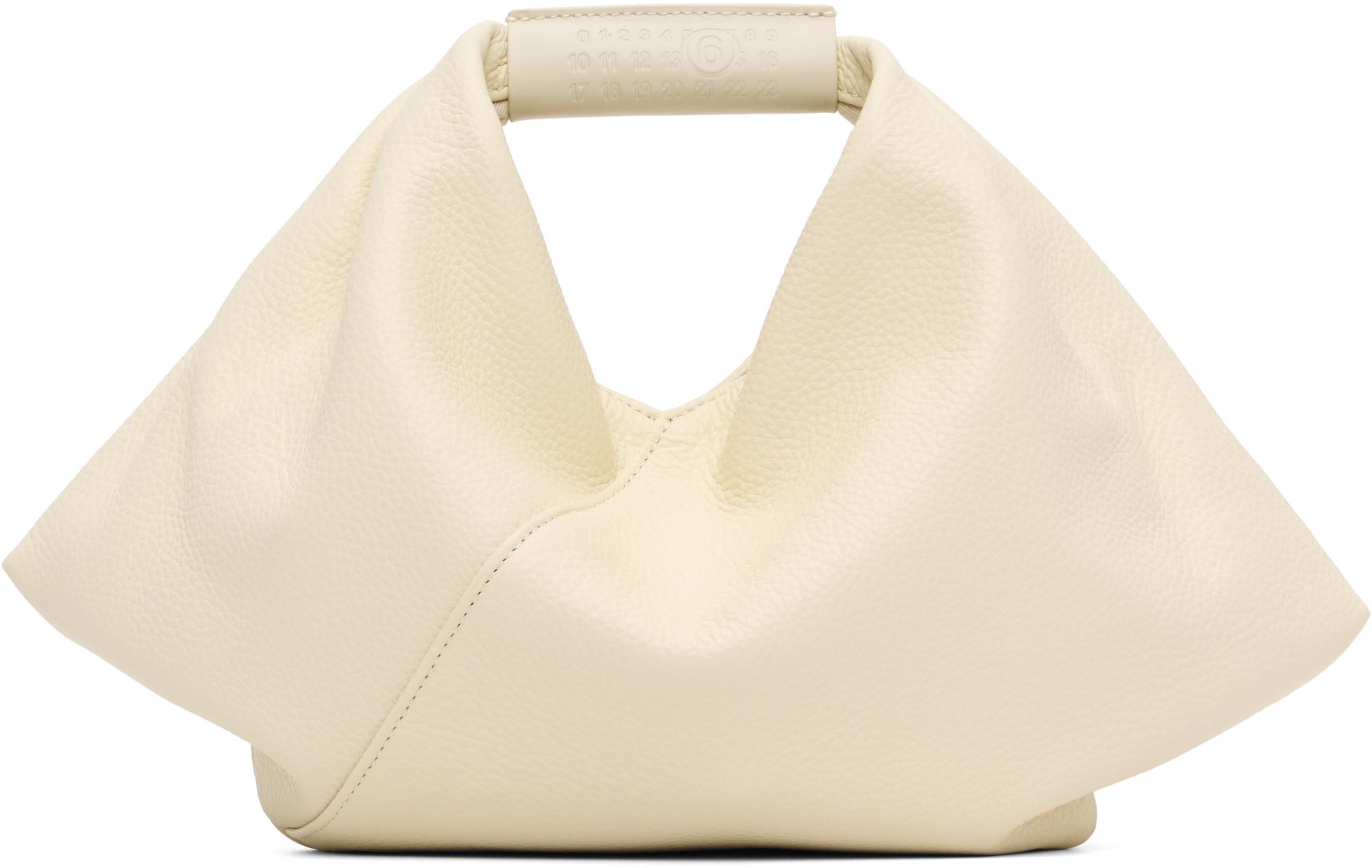 Off-White Triangular Bag by MM6 MAISON MARGIELA