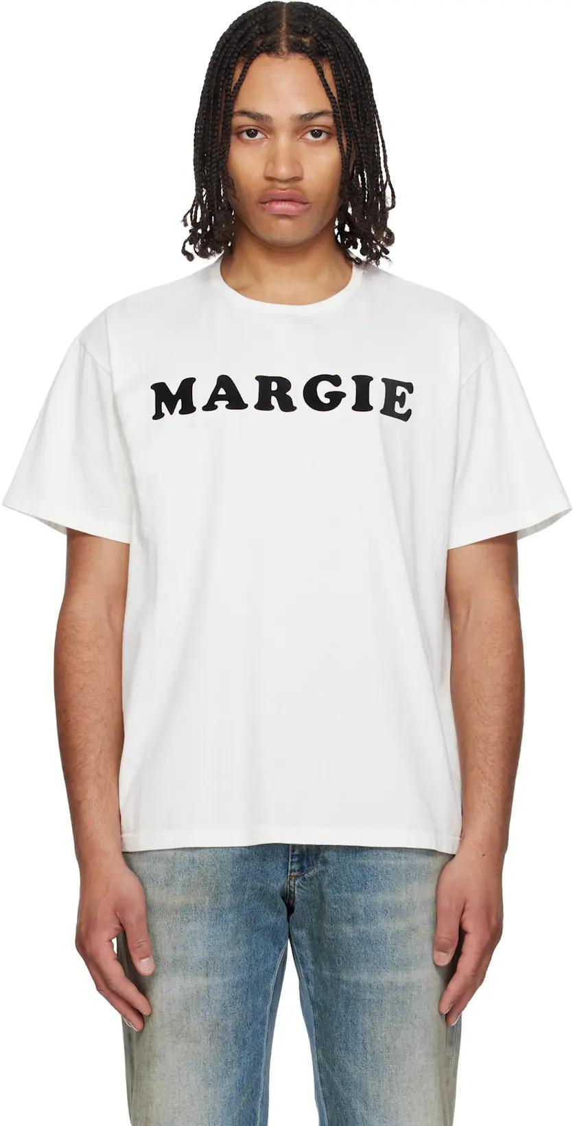 Off-White Vintage Jersey 'Margie' T-shirt by MM6 MAISON MARGIELA