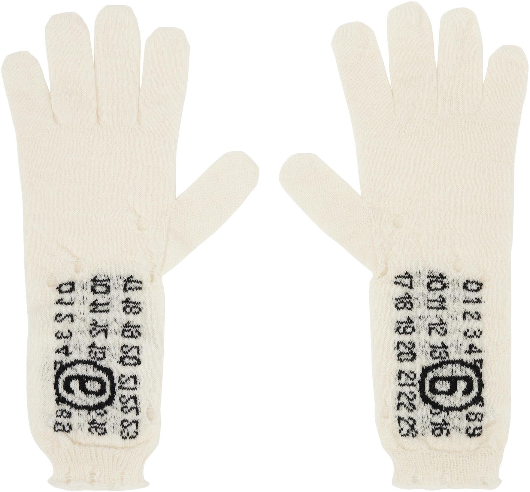 Off-White Wool Gloves by MM6 MAISON MARGIELA