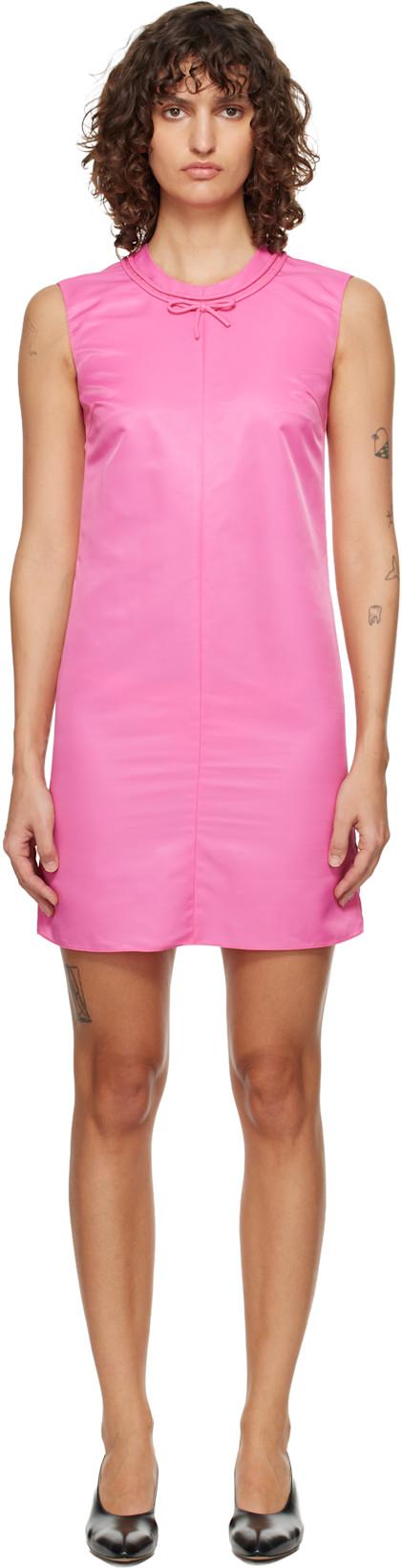 Pink Bow Minidress by MM6 MAISON MARGIELA