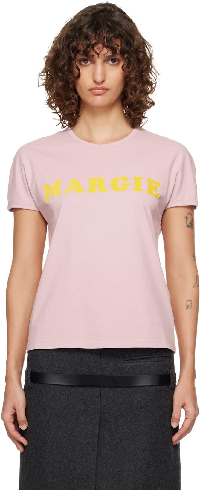 Pink 'Margie' T-Shirt by MM6 MAISON MARGIELA