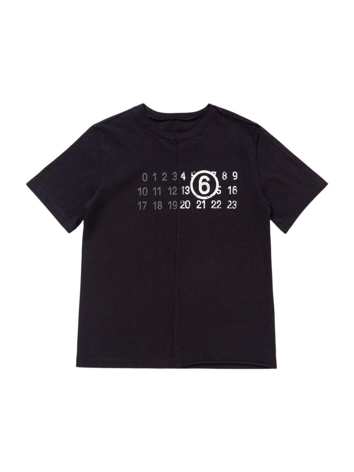 Printed Cotton Jersey T-shirt by MM6 MAISON MARGIELA