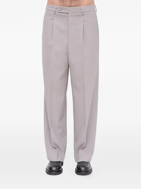 Stapled pleated wool trousers by MM6 MAISON MARGIELA