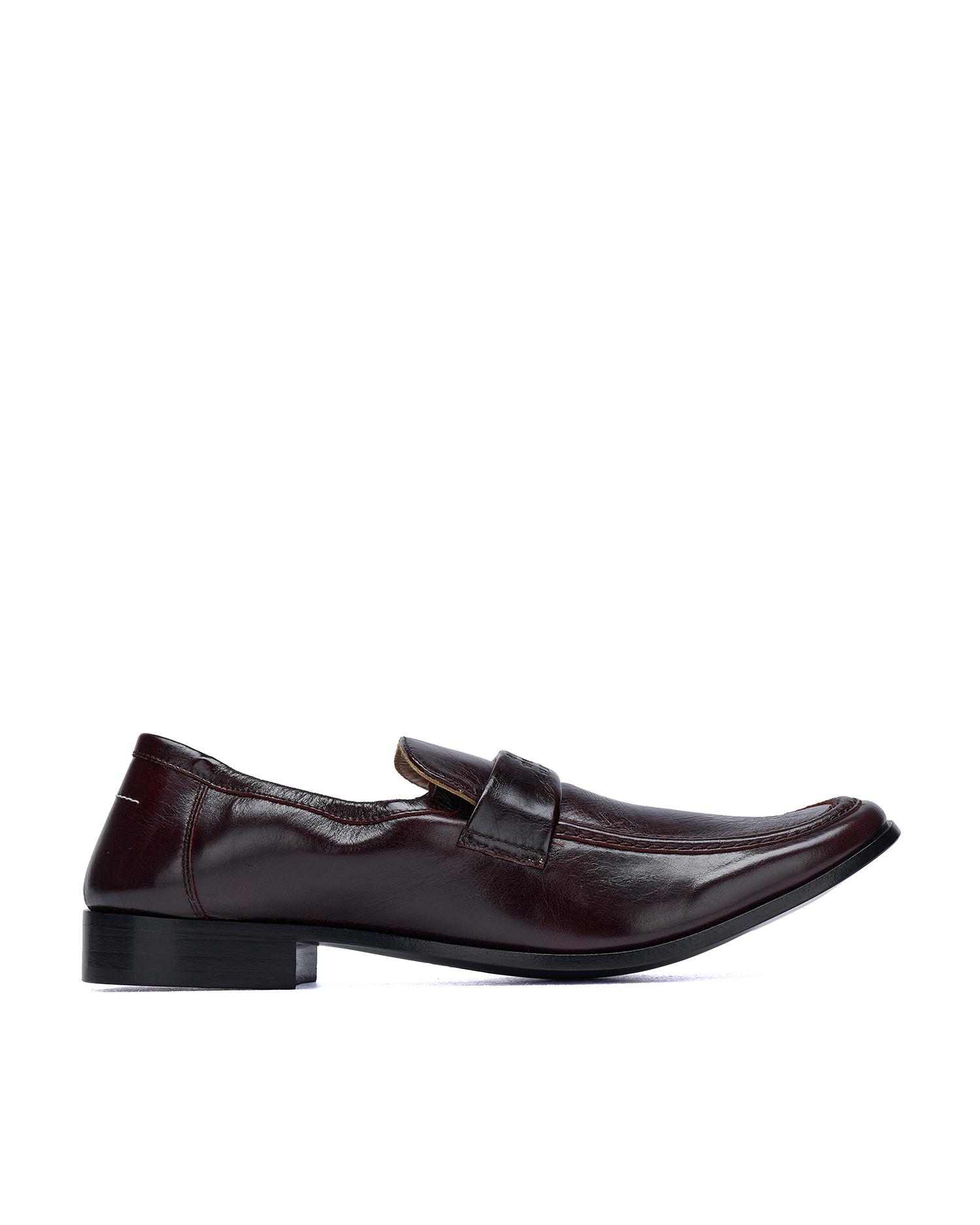 Swing-toe leather loafers by MM6 MAISON MARGIELA