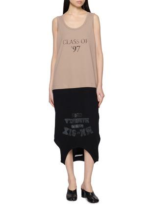 Three Way Graphic Layered Cotton Tank Dress by MM6 MAISON MARGIELA