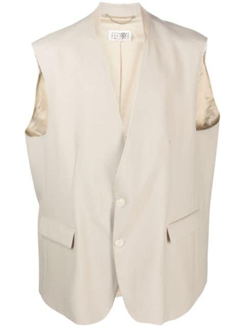 V-neck button-fastening waistcoat by MM6 MAISON MARGIELA