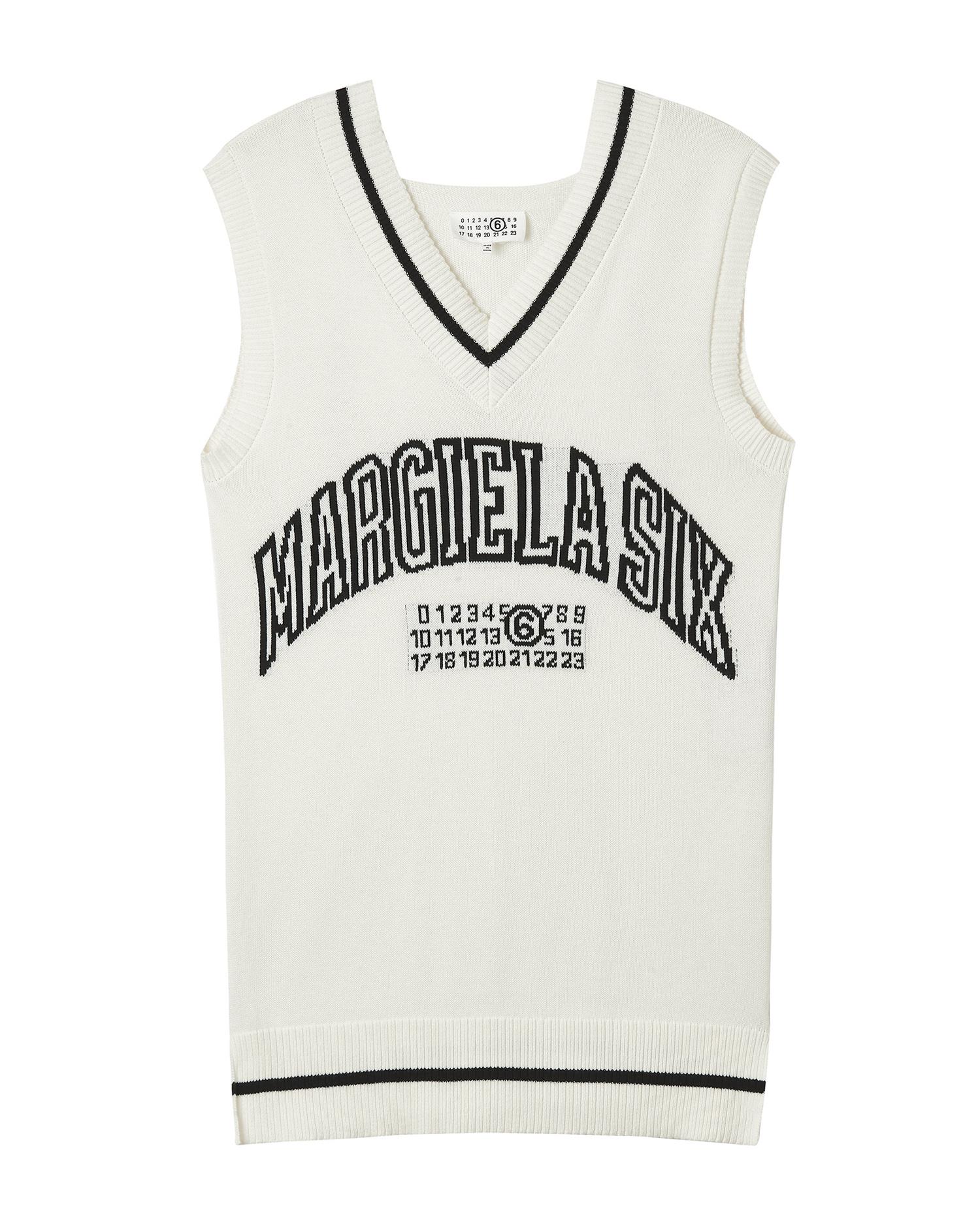 V-neck knit mini dress by MM6 MAISON MARGIELA