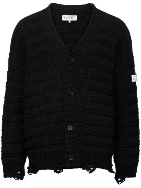 V-neck knited cardigan by MM6 MAISON MARGIELA