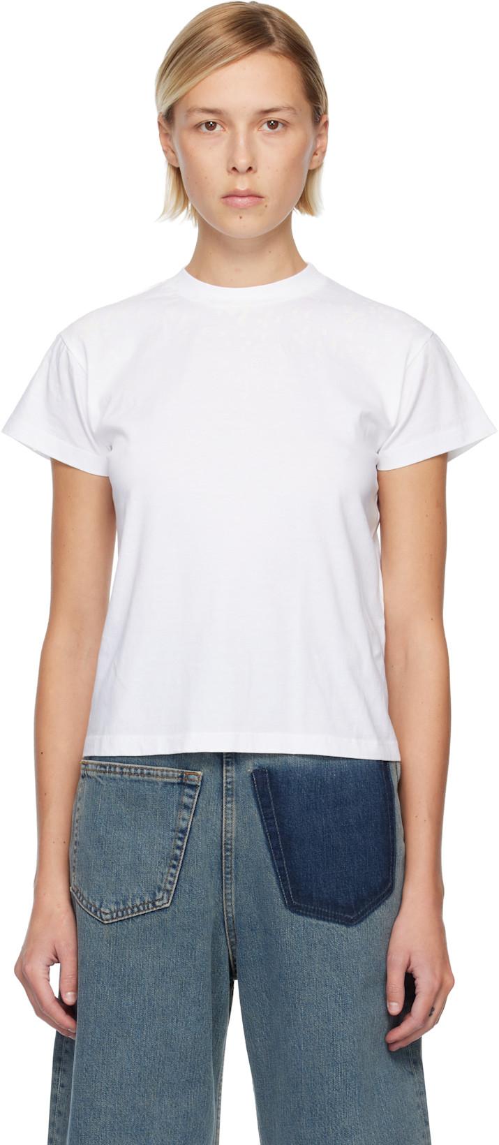 White Cotton Jersey T-Shirt by MM6 MAISON MARGIELA