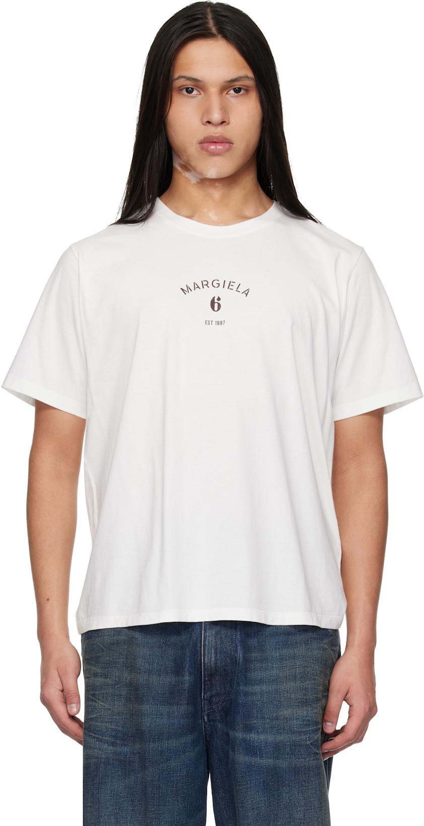 White Logo T-shirt by MM6 MAISON MARGIELA