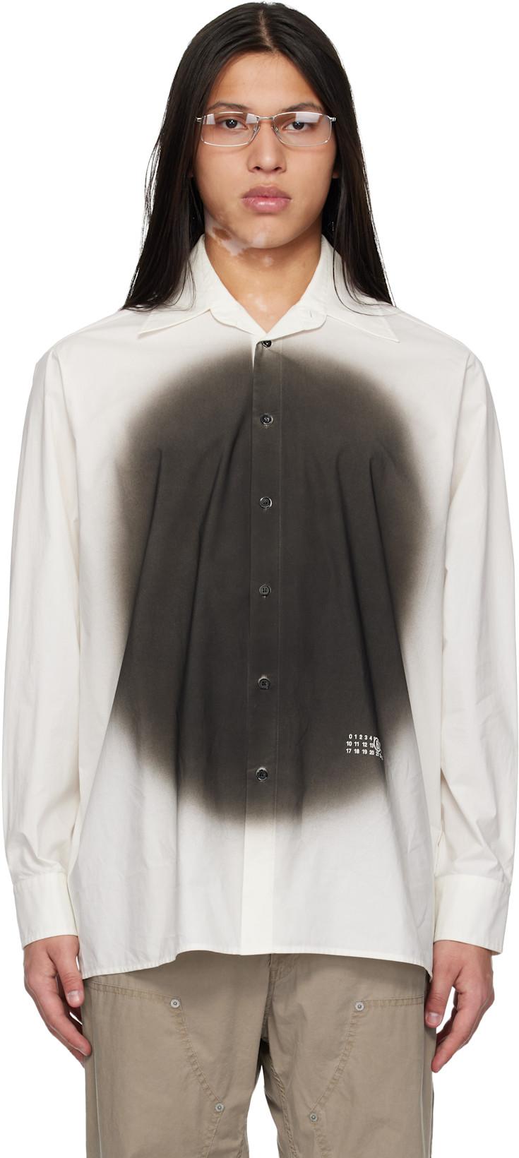 White Spray Print Shirt by MM6 MAISON MARGIELA