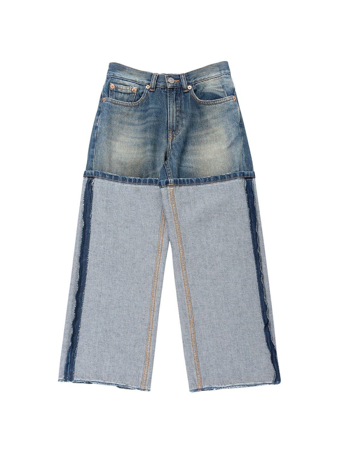 Wide Leg Denim Jeans by MM6 MAISON MARGIELA