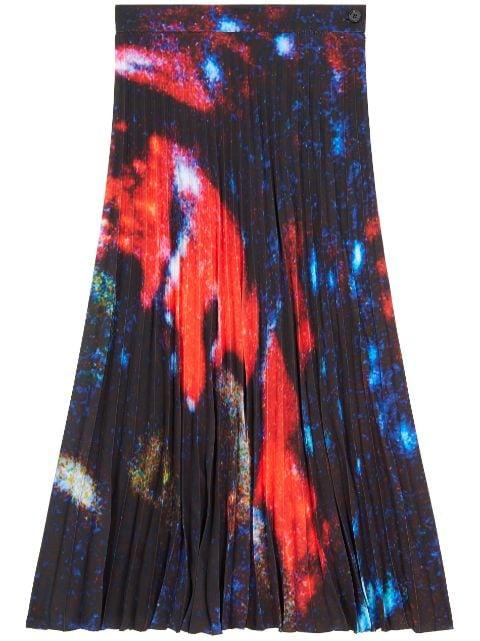abstract-print pleated skirt by MM6 MAISON MARGIELA