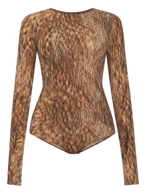 animal-print bodysuit by MM6 MAISON MARGIELA
