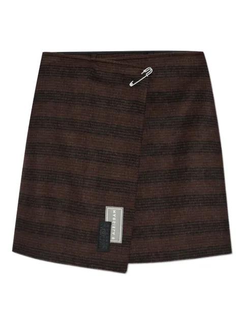 asymmetric striped miniskirt by MM6 MAISON MARGIELA