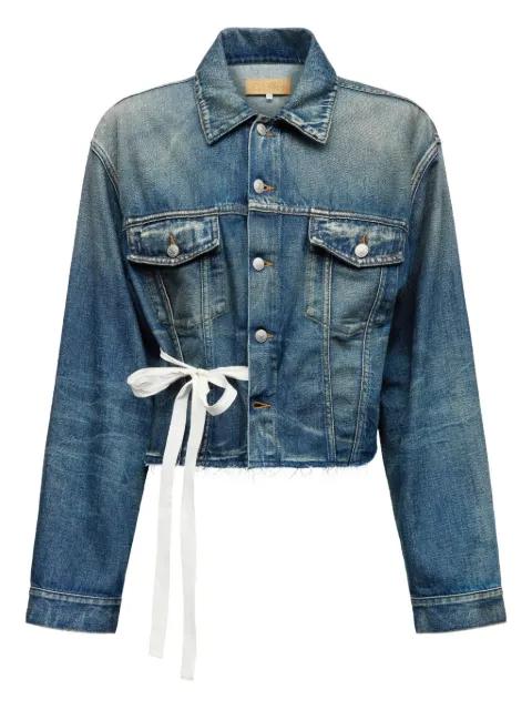 belted denim jacket by MM6 MAISON MARGIELA