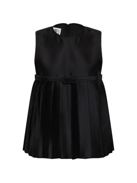 belted pleated top by MM6 MAISON MARGIELA