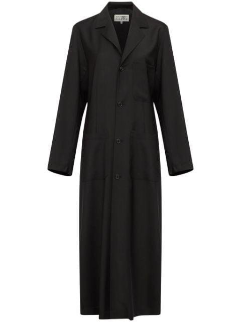belted single-breasted maxi coat by MM6 MAISON MARGIELA