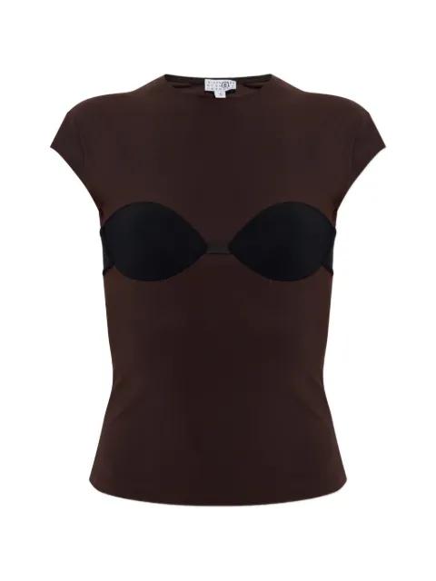 bra-overlay T-shirt by MM6 MAISON MARGIELA