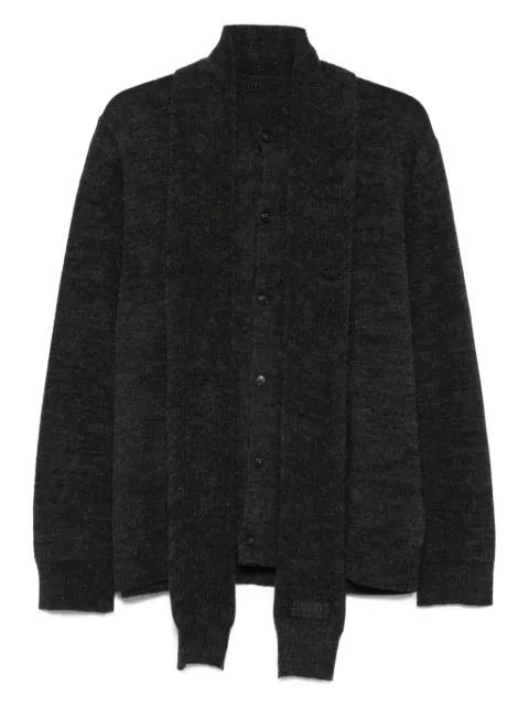buttoned tie-neck cardigan by MM6 MAISON MARGIELA