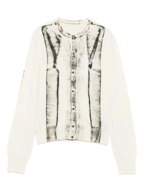 cardigan-print jumper by MM6 MAISON MARGIELA