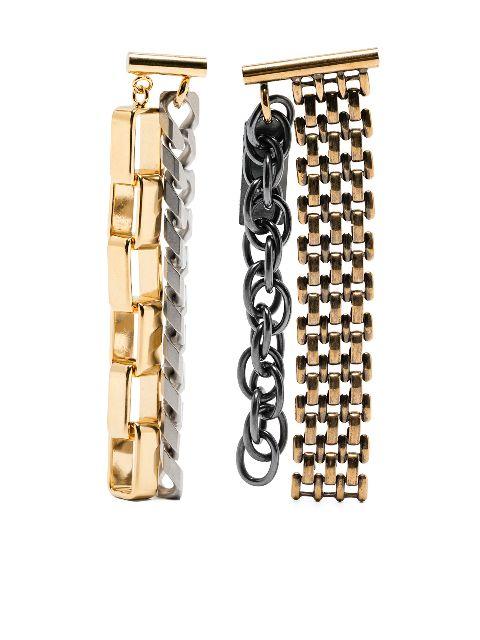 chain-link dangle earrings by MM6 MAISON MARGIELA