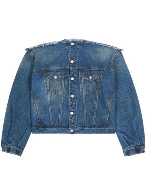 collarless denim jacket by MM6 MAISON MARGIELA