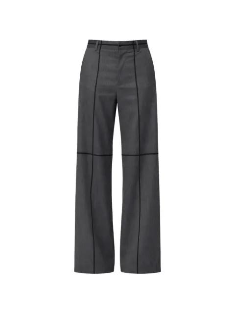 contrast-piping wide-leg trousers by MM6 MAISON MARGIELA